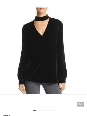 PAIGE Tamara velvet choker blouse